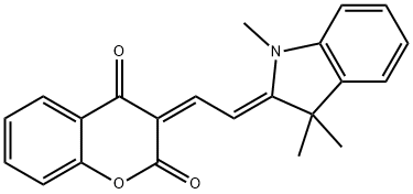 3-[2-(1,3,3-trimethyl-1,3-dihydro-2H-indol-2-ylidene)ethylidene]-2H-chromene-2,4(3H)-dione Struktur