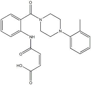 4-(2-{[4-(2-methylphenyl)-1-piperazinyl]carbonyl}anilino)-4-oxo-2-butenoic acid Struktur