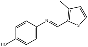 4-{[(3-methyl-2-thienyl)methylene]amino}phenol Struktur