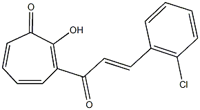 3-[3-(2-chlorophenyl)acryloyl]-2-hydroxy-2,4,6-cycloheptatrien-1-one Struktur