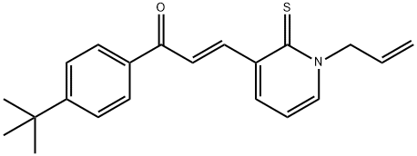 3-(1-allyl-2-thioxo-1,2-dihydro-3-pyridinyl)-1-(4-tert-butylphenyl)-2-propen-1-one Struktur