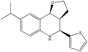 8-isopropyl-4-(2-thienyl)-2,3,3a,4,5,9b-hexahydrofuro[3,2-c]quinoline Struktur