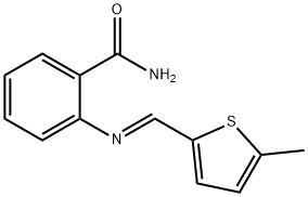 2-{[(5-methyl-2-thienyl)methylene]amino}benzamide Struktur