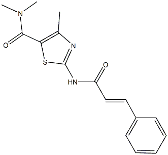 2-(cinnamoylamino)-N,N,4-trimethyl-1,3-thiazole-5-carboxamide Struktur