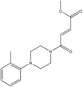 methyl 4-[4-(2-methylphenyl)-1-piperazinyl]-4-oxo-2-butenoate Struktur