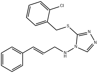 3-[(2-chlorobenzyl)sulfanyl]-N-cinnamyl-4H-1,2,4-triazol-4-amine Struktur