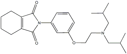 2-{3-[2-(diisobutylamino)ethoxy]phenyl}-4,5,6,7-tetrahydro-1H-isoindole-1,3(2H)-dione Struktur