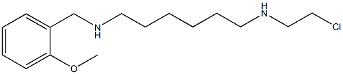 N-(2-chloroethyl)-N-{6-[(2-methoxybenzyl)amino]hexyl}amine Struktur