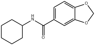 N-cyclohexyl-1,3-benzodioxole-5-carboxamide Struktur