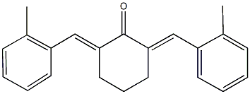 2,6-bis(2-methylbenzylidene)cyclohexanone Struktur