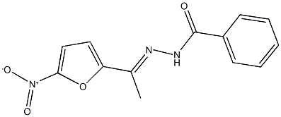 N'-(1-{5-nitro-2-furyl}ethylidene)benzohydrazide Struktur