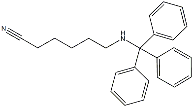 6-(tritylamino)hexanenitrile Struktur