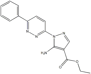 ethyl 5-amino-1-(6-phenyl-3-pyridazinyl)-1H-pyrazole-4-carboxylate Struktur