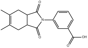 3-(5,6-dimethyl-1,3-dioxo-1,3,3a,4,7,7a-hexahydro-2H-isoindol-2-yl)benzoic acid Struktur