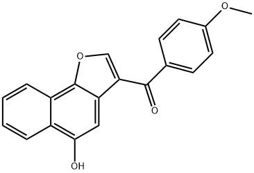 (5-hydroxynaphtho[1,2-b]furan-3-yl)(4-methoxyphenyl)methanone Struktur