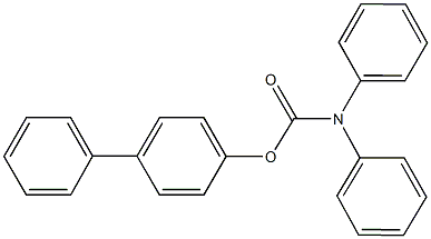 [1,1'-biphenyl]-4-yl diphenylcarbamate Struktur