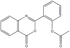 2-(4-oxo-4H-3,1-benzoxazin-2-yl)phenyl acetate Struktur