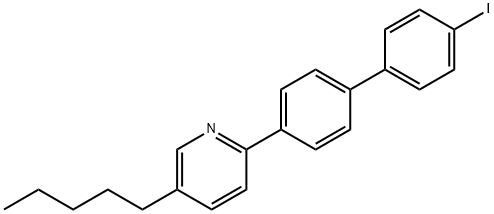 2-(4'-iodo[1,1'-biphenyl]-4-yl)-5-pentylpyridine Struktur