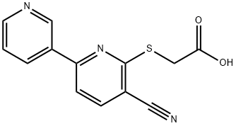 [(3-cyano-6,3'-bipyridin-2-yl)sulfanyl]acetic acid Struktur