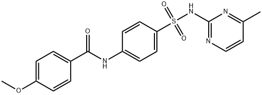 4-methoxy-N-(4-{[(4-methyl-2-pyrimidinyl)amino]sulfonyl}phenyl)benzamide Struktur