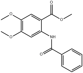 methyl 2-(benzoylamino)-4,5-dimethoxybenzoate Struktur