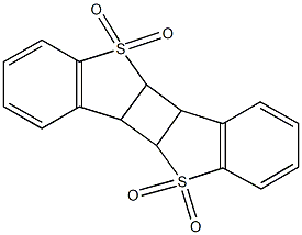 4b,4c,9b,9c-tetrahydro[1]benzothieno[2',3':3,4]cyclobuta[1,2-b][1]benzothiophene 5,5,10,10-tetraoxide Struktur