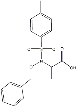 N-(benzyloxy)-N-[(4-methylphenyl)sulfonyl]alanine Struktur