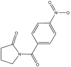 1-{4-nitrobenzoyl}-2-pyrrolidinone Struktur