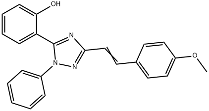 2-{3-[2-(4-methoxyphenyl)vinyl]-1-phenyl-1H-1,2,4-triazol-5-yl}phenol Struktur