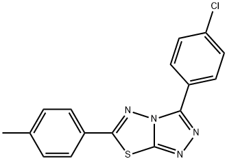 3-(4-chlorophenyl)-6-(4-methylphenyl)[1,2,4]triazolo[3,4-b][1,3,4]thiadiazole Struktur