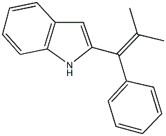 2-(2-methyl-1-phenyl-1-propenyl)-1H-indole Struktur