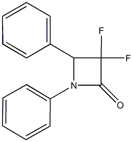 3,3-difluoro-1,4-diphenyl-2-azetidinone Struktur