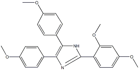 2-(2,4-dimethoxyphenyl)-4,5-bis(4-methoxyphenyl)-1H-imidazole Struktur