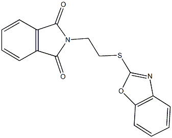 2-[2-(1,3-benzoxazol-2-ylsulfanyl)ethyl]-1H-isoindole-1,3(2H)-dione Struktur