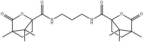 4,7,7-trimethyl-3-oxo-N-(3-{[(4,7,7-trimethyl-3-oxo-2-oxabicyclo[2.2.1]hept-1-yl)carbonyl]amino}propyl)-2-oxabicyclo[2.2.1]heptane-1-carboxamide Struktur