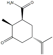 5-isopropenyl-2-methyl-3-oxocyclohexanecarboxamide Struktur