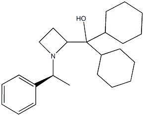 dicyclohexyl[1-(1-phenylethyl)-2-azetidinyl]methanol Struktur