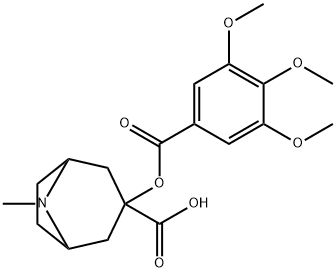 8-methyl-3-[(3,4,5-trimethoxybenzoyl)oxy]-8-azabicyclo[3.2.1]octane-3-carboxylicacid Struktur