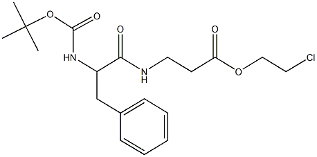 2-chloroethyl 3-({2-[(tert-butoxycarbonyl)amino]-3-phenylpropanoyl}amino)propanoate Struktur