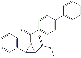 methyl 1-([1,1'-biphenyl]-4-ylcarbonyl)-3-phenyl-2-aziridinecarboxylate Struktur