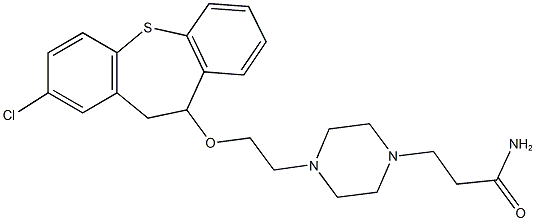 3-(4-{2-[(2-chloro-10,11-dihydrodibenzo[b,f]thiepin-10-yl)oxy]ethyl}-1-piperazinyl)propanamide Struktur