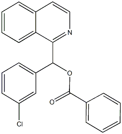 (3-chlorophenyl)(1-isoquinolinyl)methyl benzoate Struktur