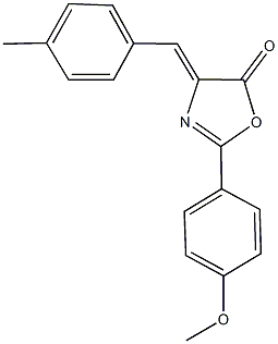 2-(4-methoxyphenyl)-4-(4-methylbenzylidene)-1,3-oxazol-5(4H)-one Struktur