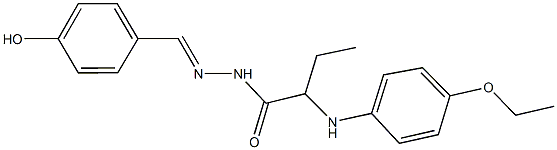 2-(4-ethoxyanilino)-N'-(4-hydroxybenzylidene)butanohydrazide Struktur