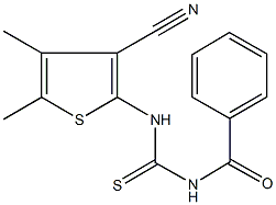 N-benzoyl-N'-(3-cyano-4,5-dimethyl-2-thienyl)thiourea Struktur