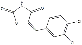 5-(3,4-dichlorobenzylidene)-1,3-thiazolidine-2,4-dione Struktur