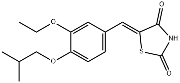 5-(3-ethoxy-4-isobutoxybenzylidene)-1,3-thiazolidine-2,4-dione Struktur