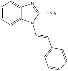 N-(2-amino-1H-benzimidazol-1-yl)-N-benzylideneamine Struktur