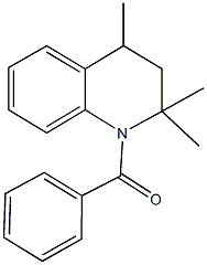 1-benzoyl-2,2,4-trimethyl-1,2,3,4-tetrahydroquinoline Struktur