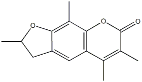 2,5,6,9-tetramethyl-2,3-dihydro-7H-furo[3,2-g]chromen-7-one Struktur